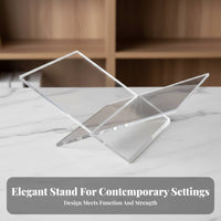 Acrylic Book Stand Minimalist Design Desktop Magazine Holder Book Display Easel for Retailers, Study