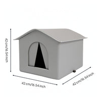 Outdoor Cat House Water-Resistant Cat Shelter Windproof for Garden