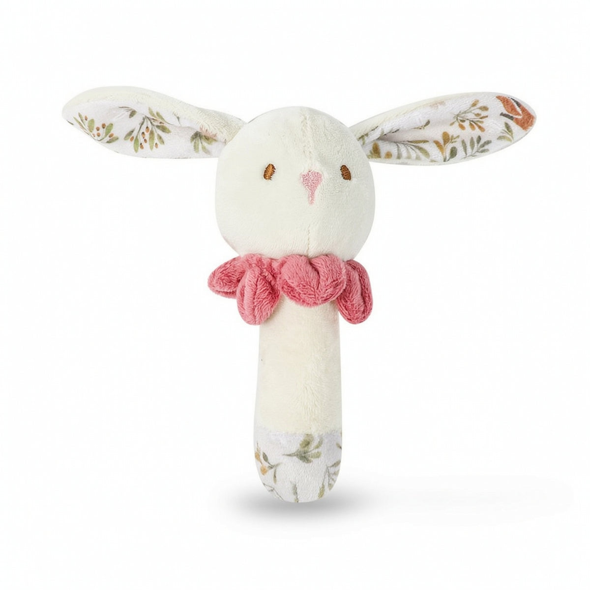 Baby Rattle Teether Toy Lightweight Rabbit Rattle with Bell Sensory Stuffed for Babies, Stroller, Crib