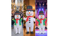 Inflatable Snowman Costume Unisex Inflatable Snowman Costume Tear-Resistant for Adults, Holiday Processions