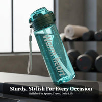 Leak-Proof Plastic Water Bottle with Straw Leakproof Large Capacity Water Cup Safe for Adults, Athletes, Outdoor Sports, Hiking, Travel
