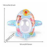 Child-Friendly Airplane Inflatable Toddler Pool Raft Fun Airplane Pool Raft Playful Toy Strong Buoyancy for Toddlers