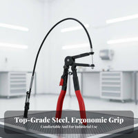 Cable Type Hose Clamp Remover Steel Construction Flexible Wire Hose Clamp Remover Locking Mechanism for Engine Maintenance, Car Repair, Garage