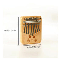 Solid-Wood Mini Kalimba 9-Key Kalimba Beginner-Friendly Thumb Piano with Lanyard Palm Size for Beginners, Classroom