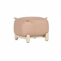 Solid Wood Frame Piglet-Shaped Ottoman Extra Seating Upholstered Accent Stool 150kg Load Capacity Household Furniture Comfortable for Homeowners, Apartment Dwellers, Living Room, Entryway, Bedroom, Playroom