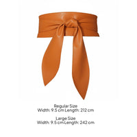 Long Waist Tie Belt Soft Wide Bow Belt Resistant Fashion Accessory for Women, Dress Outfits