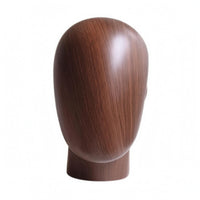 Wood-Grain Head Mannequin GFRP Material Wood Grain Mannequin Head Easy to Clean Hat Display Holder