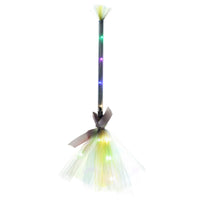 Witch Broom with LED Lights Multicolor Witch Broom Spooky for Halloween