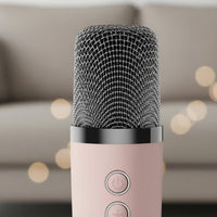 KTV Effects Wireless Handheld Transmitter and Speaker Set Noise Reduction Portable Bluetooth Singing Machine Colorful LED Lights Audio Equipment for Outdoor