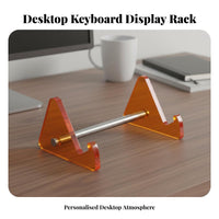 Acrylic Keyboard Stand High Clarity Acrylic Keyboard Display Shelf Desktop Organizer Modern Design Cut Even Border S