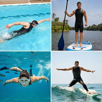 2mm Sleeveless Shorty Wetsuit Rear Zip One-Piece Shorty Wetsuit Smooth Skin Swimwear Close-Fitting for Divers, Swimmers, Diving, Snorkeling, Watersports
