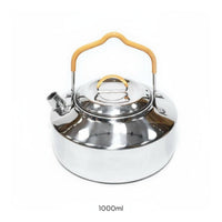 Portable Camping Kettle Stainless Steel Camping Kettle Anti-Scald Handle Portable Campfire Teapot for Campers, Hikers