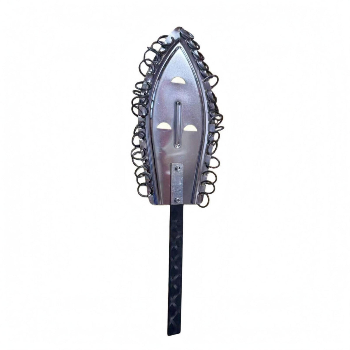 Leaf-Shaped Percussion Piece Teardrop Profile Clapper Shaker Metal African Drum Shaker