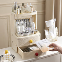 Cosmetic Storage Box Desktop Organizer with Large Capacity for Skincare and Makeup