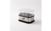 Countertop Egg Cooker Stainless Steel Electric Egg Cooker Breakfast Appliance Clear Lid Compact