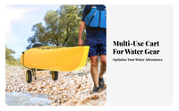 Foldable Boat Carrier Portable Kayak Cart Foldable Watercraft Carrier Sturdy Duty Paddle Board Transport Wheels Multi-Use