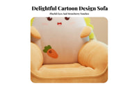 Cute Cartoon Design creatureShaped kids' Lounger Supportive restrest Floor Chair Soft and Comfortable children's Furniture Lightweight for Toddlers, Preschoolers, Girls, Playroom, Relaxing, Living Room, storytime corner