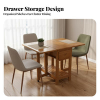 Seats 4 to 6 People expandableable Gateleg Console Foldable Design transformable Console Table Space-Saving Dining Furniture Multi-Functional for Small Families, Apartment Dwellers, Students, Kitchen, Living Room, Home Office, Entryway