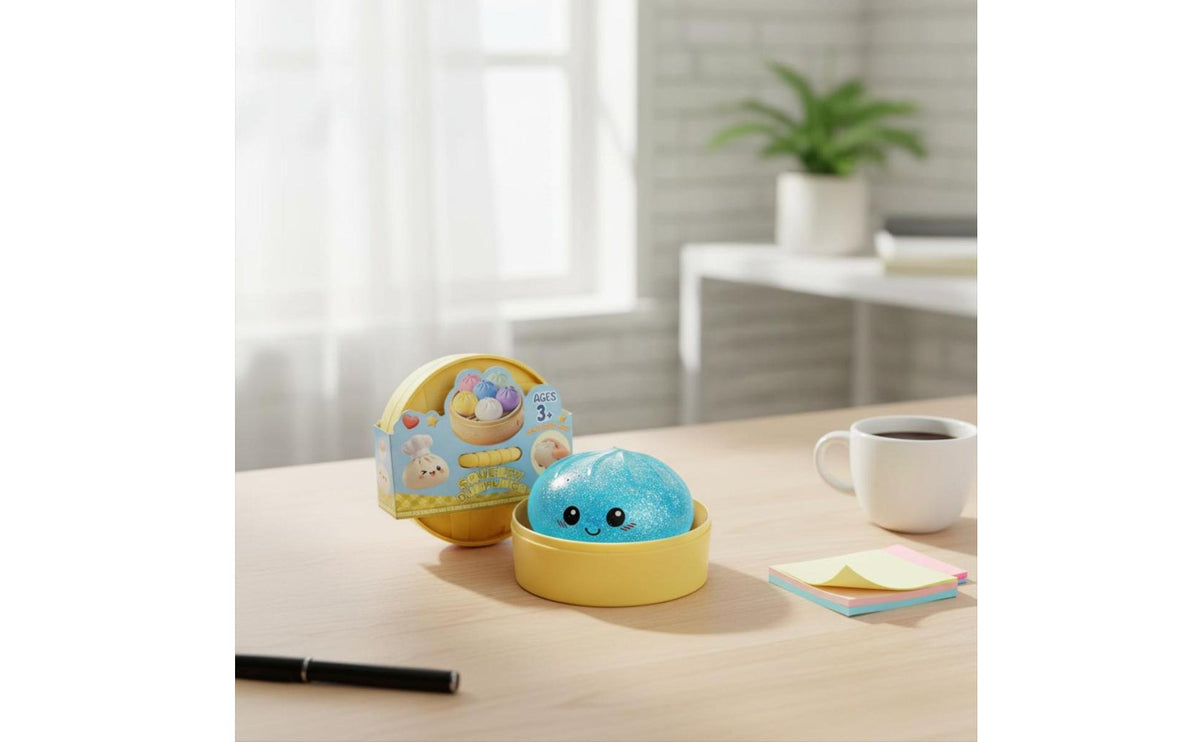9-Piece Glitter Filled Slow Rise Squishy Bun Stress Relief Toy Set