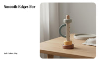 5 Pieces Wooden Musical Instrument Set Nordic Aesthetic Wooden Music Toy Set Wood Young Child Percussion Playset for Young Children, Preschoolers