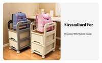 Space-Saving Slim Rolling Storage Cart Multitier Design Narrow Rolling Rack with casters Shelving Unit Mobile for Apartment Dwellers, Homeowners, Office Workers, Kitchen, Bathroom, Laundry Room, Closet