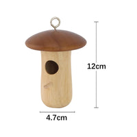Wooden Hummingbird House Side Entrance Wood Bird Nest Perch