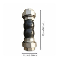 Threaded Connector with Rubber Shock Absorbing Rubber Expansion Joint Noise Reducing Flexible Connector for Warm Air Systems, Fan Ducts