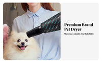 High Power Engine Neck-Hanging Pet Hair Dryer Adjustable Temperature & Speed Neck Hanging Pet Dryer Lightweight Hands-Unrestricted Dog Blower Low Noise for Veterinarians, Veterinary Clinics