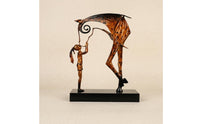 Abstract Female horse Figure Statue Zinc Alloy Minimalist Woman Figurine Balanced Proportions Metal Figurine on Base for Study