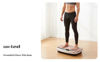 Whole Body Vibration Machine Adjustable Speed Pulsation Panel Exercise Machine Speaker Vibrating Exercise Base for Women, Men, Home, Gym