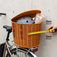 Electric Bicycle Rear Basket with Lid for Helmet Storage and Shopping