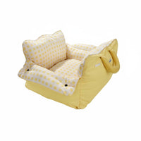 Dog Car Carrier Bed Soft Cushioning Portable Dog Supportive Foam Puppy Car Sofa for Small Dogs, Outdoor
