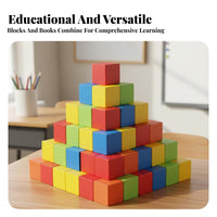 Spatial Awareness Development Geometric Learning Blocks Logical Thinking Skills Wooden Cube Blocks Unrestricted-Ended Play for Homeschool