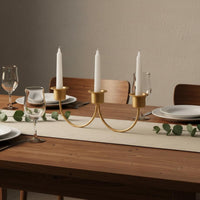 European Design 3-Arm Candelabra Light Luxury Wrought Iron Candelabrum Decorative Centerpiece for Wedding, Mantelpiece