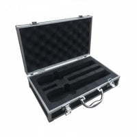 Shockproof Wireless Audio Device Carrying Case Portable Double Audio Device Storage Box Drop-Proof for Performers, Singers, KTV, Travel