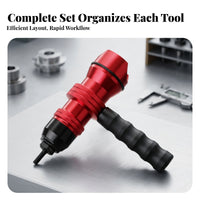 Electric Rivet Adapter Set Molded Compartments Rivet Adapter Kit Threaded End