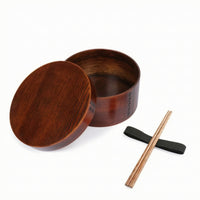 Wooden Bento Box Traditional Container Natural for Office Workers, Students