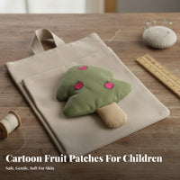Cartoon Tree Clothing Accessory Sew-On Option Stuffed Tree Applique Soft Textile 3D Filled Decoration for Kids, Parents, Bags, Hats, Craft Projects