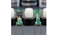 6 X 6 X 5 Mm Switch Black Body Through-Hole Tactile Switch Electronic Part White Actuator Copper Alloy for Musical Instruments