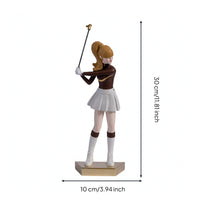 Golf Girl Statue Tabletop Golfer Figurine Standing for Golfers