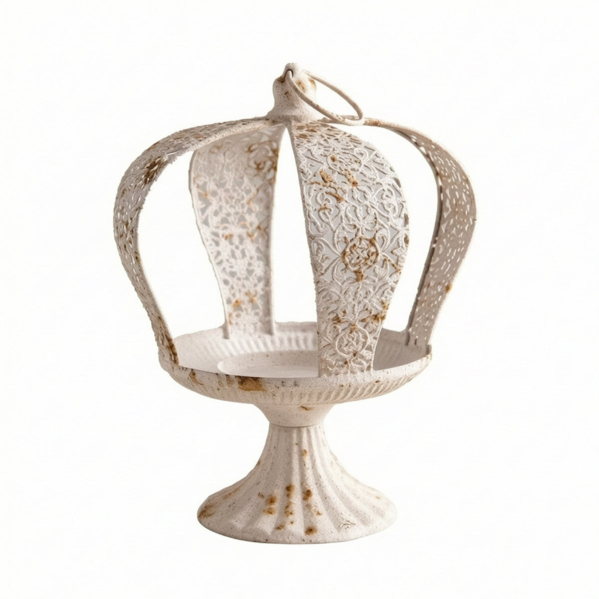 Decorative Candle Holder Retro Regal Glass Candlestick Antique Ornate Glass Candlestick for Mantel