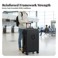 Telescopic Handle Hardside Suitcase rigid case Hardside cabin luggage Combination Lock Rolling Luggage long-lasting rigid shell for journeyers, Frequent Flyers, journey, journeys, short weekend journeys, Airports