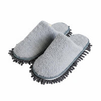 Detachable Mop Slippers Fleece Lined Cozy Floor Cleaning Slippers Time Saving Indoor Footwear for Home