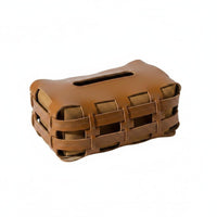 Leather Tissue Holder Versatile Placement Woven Leather Tissue Box Easy to Clean
