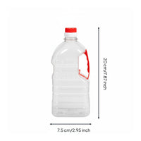Transparent PET Jug with Handle Large Capacity Oil Bottle Space-Saving Design Refillable Food Grade Container for Kitchen, Home
