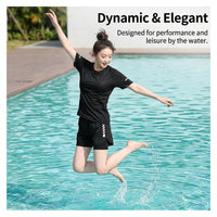 Swimsuits for Women with Modest Short Sleeve Design for Water Sports, Flattering Tankini for Older Ladies in Plus Sizes