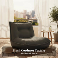 Luxurious Comfort Armless Lounger Thick Padding Ergonomic Lounger Retains Shape Lounge Chair Modern Design for Young Adults, Meditators, Bedroom, Living Room, Balcony, Reading Nook