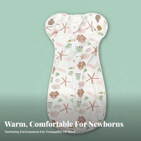 snug-fitting Arms-up fastening swaddle Soft and Stretchy Arms-up Transitional Swaddle Easy Diaper change sleep bag two-method-direction fastener for Newborns, Infants, look aftergivers, sleep time, rest Time, bed, Nursery