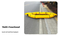 Hard Bottom Portable Packraft Lightweight Design Inflatable Boat Easy Storage Kayak Heavy Duty for Outdoor Enthusiasts, Adventurers, Rivers, River, Lakes, Travel