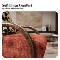 Artful Imperfection & aesthetic Arched support Armchair Minimalist Design Single Sofa Textured Upholstery emphasis Chair Soft padding for Interior Designers, Hotel Owners, Lounge Area, Living Room, perusing alcove, Home Office